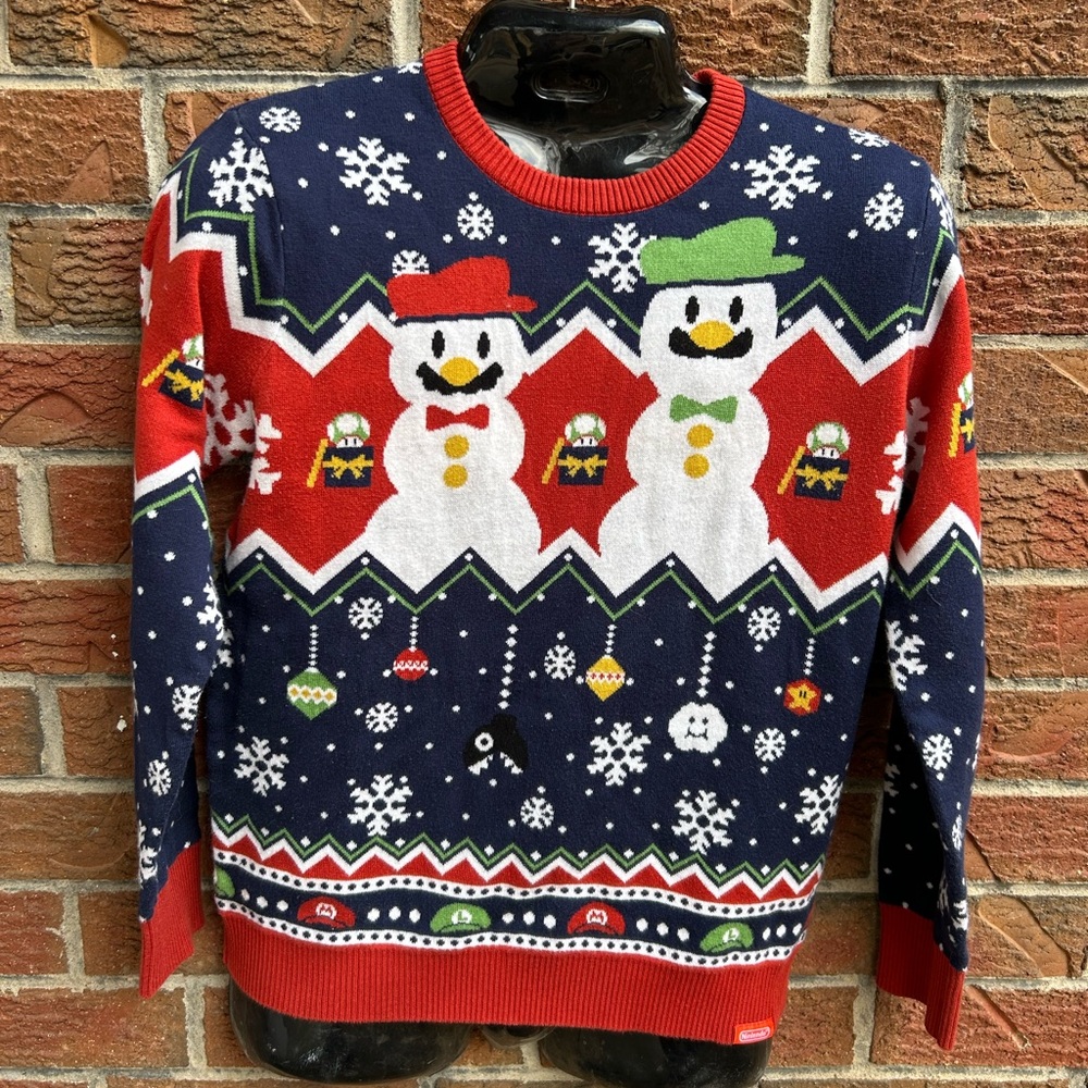 Mario Bros Ugly Christmas Sweater